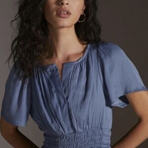 Anthropologie blue somerset maxi dress